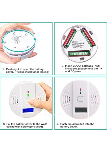 Karbon Monoksit Dedektörü Ev Için Karbon Monoksit Alarmı Depo Karbon Monoksit Alarm Dedektörü 1pcs (Yurt Dışından) indirimleri