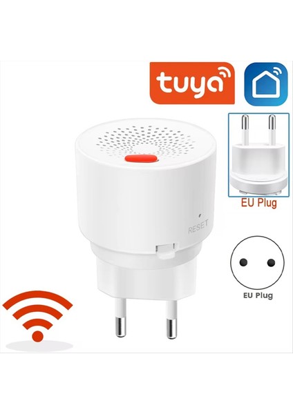 Tuya Wıfı Doğal Gaz Sensörü Yanıcı Ev Akıllı Lpg Gaz Alarm Dedektörü Sızıntı Sensörü Ab Fişi (Yurt Dışından) fiyatları