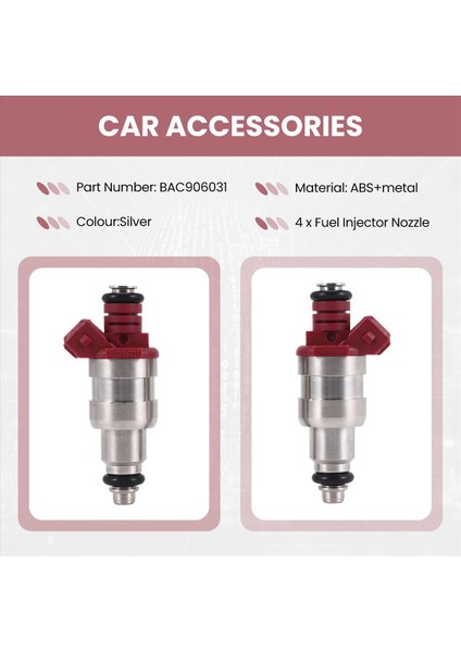 4pcs Araba Yakıt Enjektör Nozul BAC906031 Vw Golf Iıı 1h1 1 8l 91-97 Motor Nozul Enjeksiyonu (Yurt Dışından)