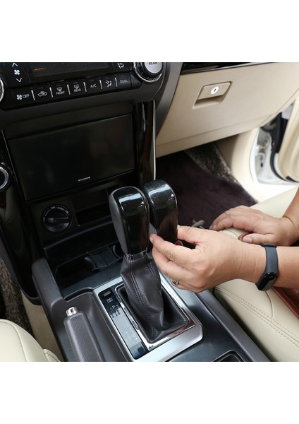 Toyota Land Cruiser Için Prado FJ150 150 2010-2017 Siyah Ahşap Tahıl Abs Dişli Vites Düğmesi Kapak Trim (Yurt Dışından) fırsatları