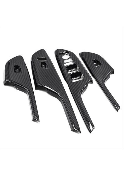 Karbon Fiber Iç Kapı Koltuğu Cam Düğmesi Honda Civic Için Dekoratif Çıkartmalar 10 2017 18 2019 2020 (Yurt Dışından)