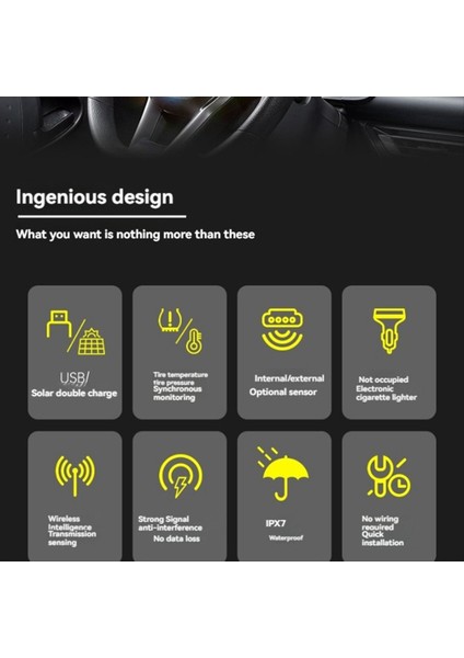 Rv/römork Lastik Basınç Izleme Sistemi 4 Harici Sensörlü Rv Tpms (Yurt Dışından) modelleri