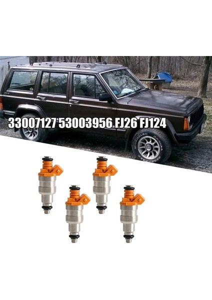 4pcs Araba Yakıt Enjektör Nozul 33007127 53003956 FJ26 FJ124 Jeep Wrangler Cherokee Yj Comanche 1987-1998 I6 4 0l (Yurt Dışından) indirimleri