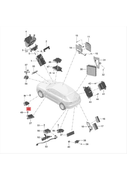 95B 919 475 L Porsche Cayenne Için Car Radar Ecu Bilgisayar Kurulu Kontrol Modülü 11-18 Macan 14-18 95B919475L 1721408840 (Yurt Dışından)