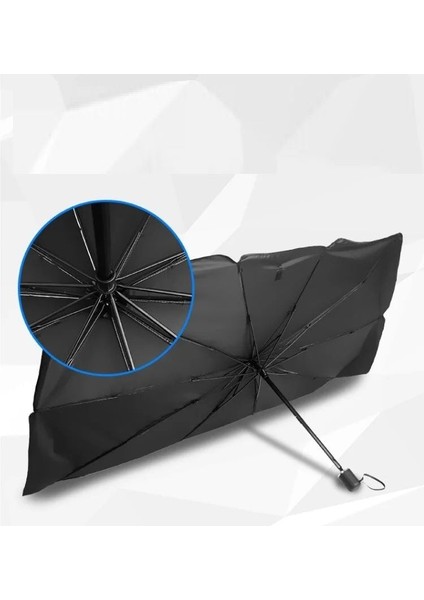 Katlanabilir Araç Ön Camı Güneş Koruyucu Gölge Şemsiye Araba Şemsiyesi (130X75 Cm) fırsatları