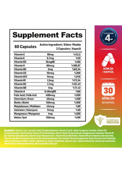 Lipozomal Multivitamin 13 Vitamin & 6 Mineral Cilt - Saç - Tırnak & Enerji | Akıllı Gıda Takviyesi modelleri