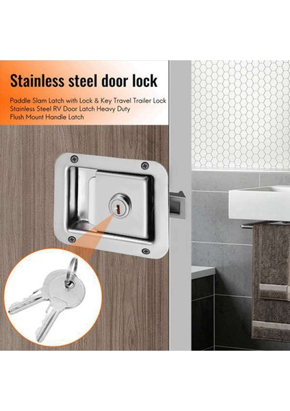 Kilit ve Anahtar Seyahat Römorklu 3x Kürek Çöp Mandalı Kilit Paslanmaz Çelik Rv Kapı Mandal Montaj Koyu Kablosu (Yurt Dışından) fırsatları