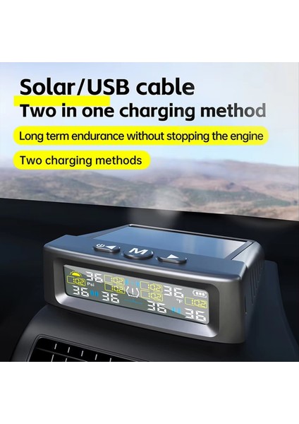 Araba Harici Lastik Basınç Sensörleri Güneş Enerjisi Tpms Lastik Basınç Izleme Sistemi Lastik Alarmı Dijital Ekran (Yurt Dışından) indirimleri