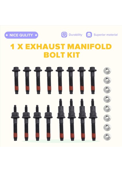 Egzoz Manifold Sapı Somun Kiti Egzoz Manzaralı Bolt Donanım Kiti 6505316AA Dodge Ram 1500 Jeep Grand Cherokee (Yurt Dışından) fırsatları