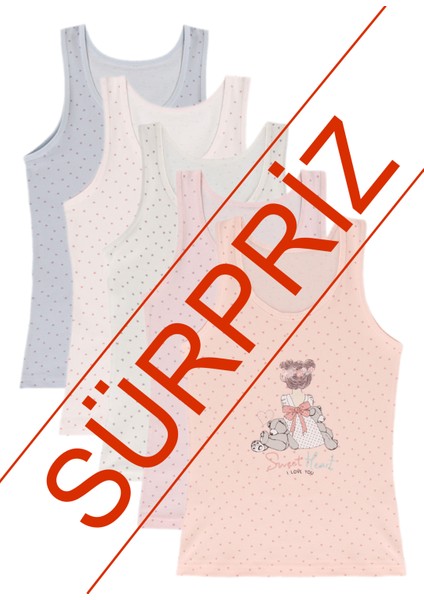 Kalın Askı Kız Çocuk Atlet !!! Sürpriz Paket!!!