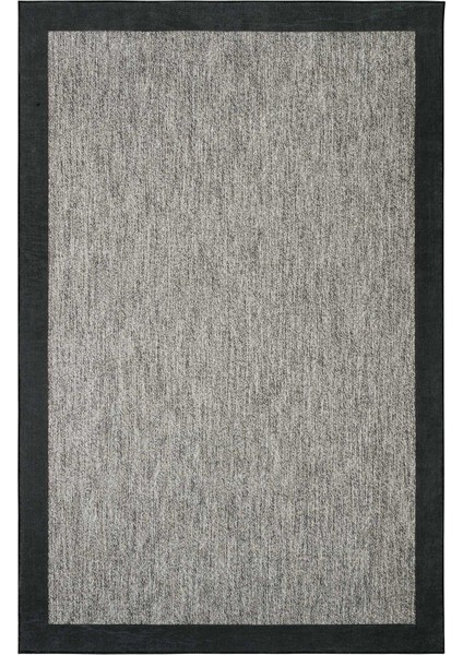 Pratico Gri Makinede Yıkanabilir Halı Sisal Görünüm Dijital Baskıyumuşak Kaymaz Taban Mutfak Halısı