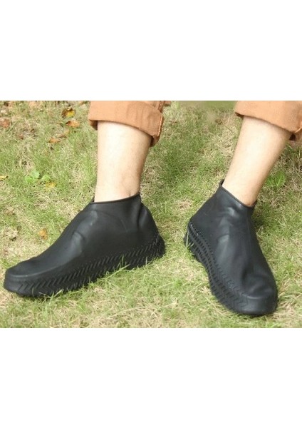 Bfs Silikon Ayakkabı Kılıfı Kaymaz Su Kir Geçirmez L Beden Siyah fiyatları