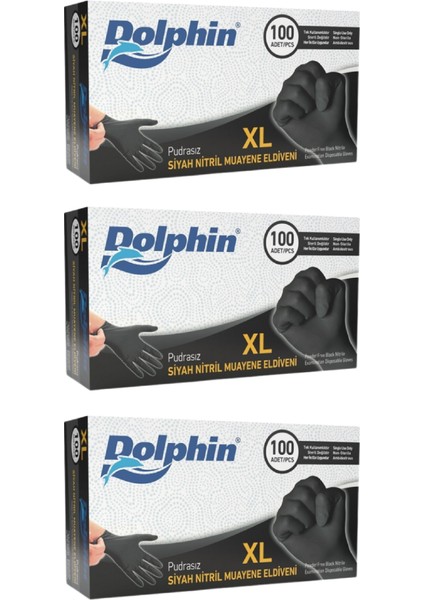 Çok Amaçlı Siyah Nitril Eldiven (XL) 100lü Paket 3 Adet (Gıdaya Uygun) fiyatları