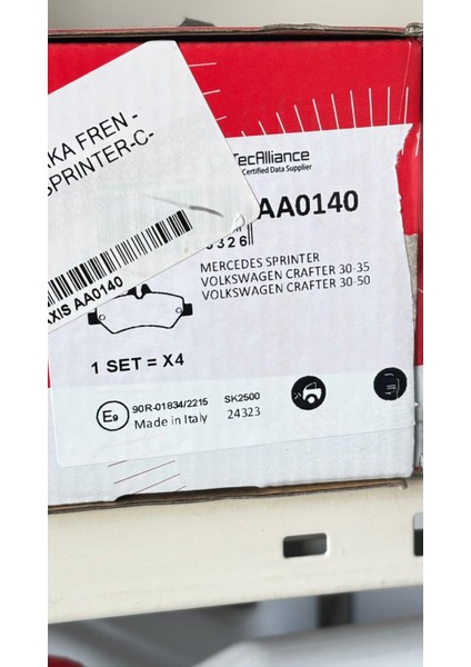 Braxıs AA0140-ARKA Fren Balatası Mercedes Sprınter Iı Crafter modelleri