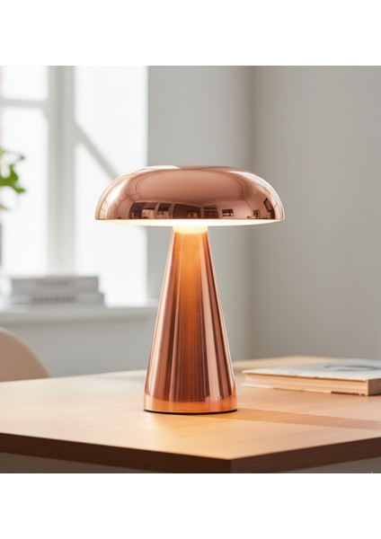 KML113 Dokunmatik Altın Rose Lambası Cct (3 Renk Opsiyonlu) - Beyaz - Doğal Beyaz - Günışığı