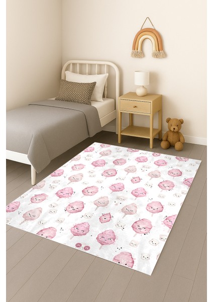 Pamuk Şeker Rüyası Tatlı Bambu Çocuk Odası Halısı fiyatları