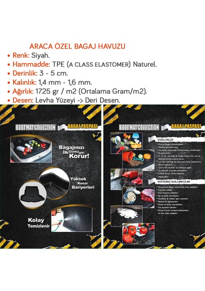 Ford Focus 3,5/3 Sedan 2011-2018 (Standart Stepne) Bagaj Havuzu fiyatları