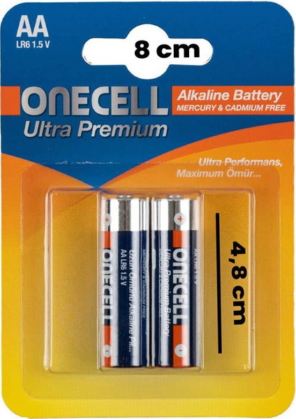 Ultra Premium Alkalin 1,5 V. 2'li Aa Boy Pil modelleri