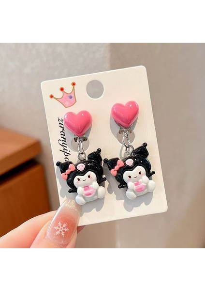 Deliksiz Çocuk Kulak Klipsleri Kulağa Zarar Vermez Kızlar Kulome Aksesuarları Bebek Yeni Sevimli Prenses Küpe Yüzük (Yurt Dışından)