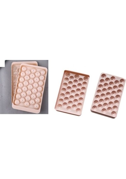 2 Li Buz Kalıbı 33 Bölmeli Kristal Küre Buzluk - Mini Yuvarlak Buz Kalıbı fırsatları