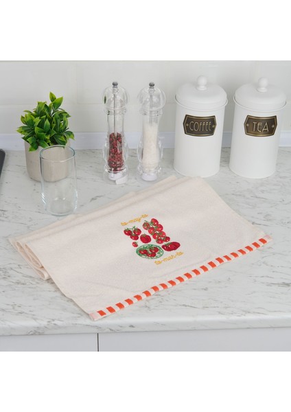 Soft Tadam Mutfak Havlusu - Ekru - 40X66 cm