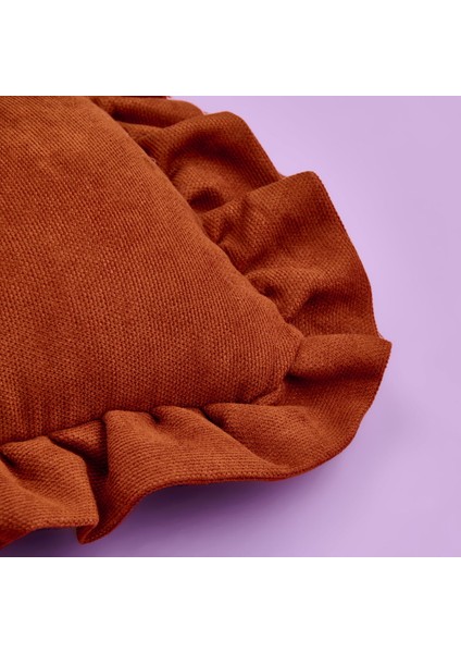 Soft Nora Sandalye Minderi - Kiremit - 40X40 cm modelleri