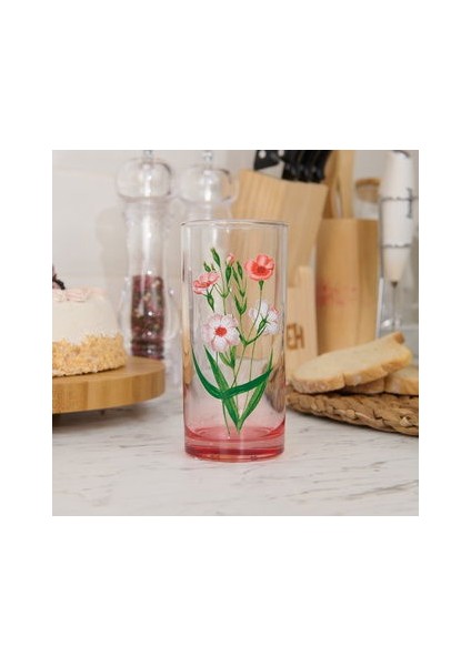 Flowers Garden Tekli Meşrubat Bardağı - Asorti - 290 ml