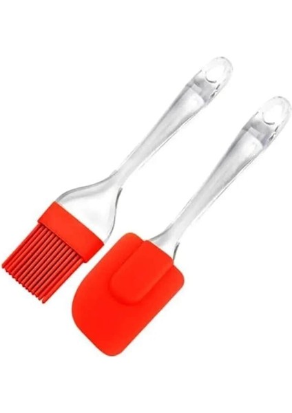 2 Li Set Silikon Pasta - Börek - Poğaça Yağ Fırçası ve Silikon Spatula Seti fiyatları