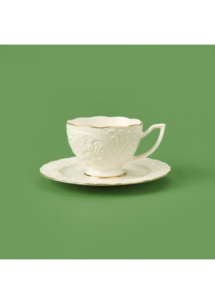 Bone Rosen Porselen Altın Yaldızlı 2'li Çay Seti - Beyaz modelleri