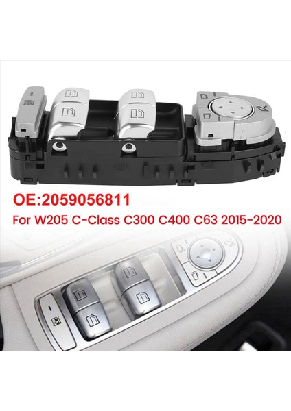 2x A2059056810 Araba Ön Sol Güç Master Pencere Kontrol Anahtarı Mercedes-Benz W205 C-Serisi C300 C400 C63 2015-2020 (Yurt Dışından) fiyatları