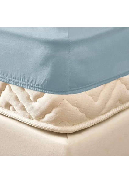 Soft Penye Çift Kişilik Lastikli Çarşaf - Mavi - 160X200 cm fiyatları