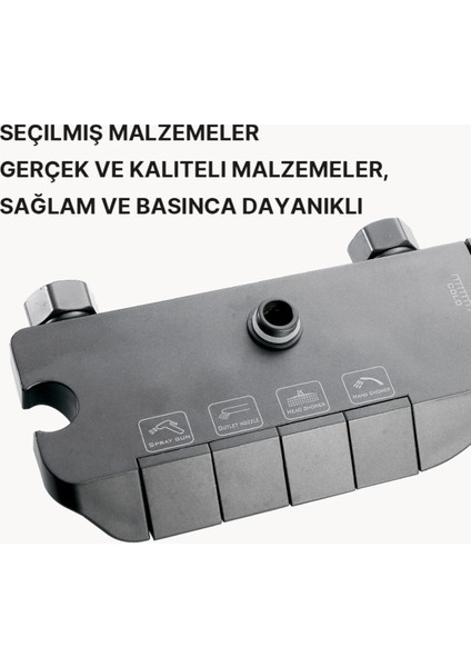 Piano 5 Fonksiyonlu Kendinden Banyo Bataryalı Dijital Akıllı Robot Duş Seti Tepe Duş Seti indirimleri