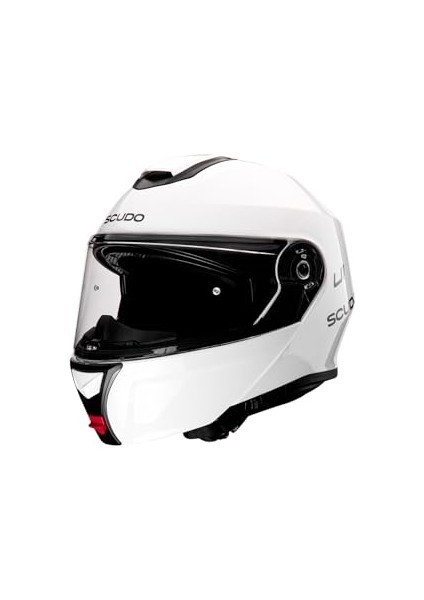 Modüler Çene Açılır Kask Güneş Vizörlü Ece 22.06 Beyaz L