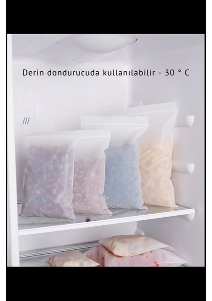 Çok Amaçlı Kilitli Torba 23X31 cm Kilitli Kalın Buzdolabı Poşeti Sandviç Beslenme Torbası