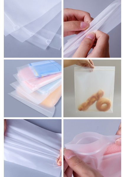 Çok Amaçlı Kilitli Torba 23X31 cm Kilitli Kalın Buzdolabı Poşeti Sandviç Beslenme Torbası