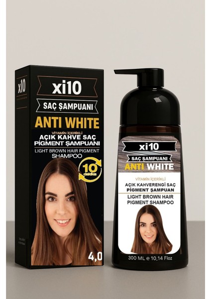 Beyaz Kapatan Şampuan(Açık Kahve 4.0) 300ML. ( Beyaz Saçlar Için )
