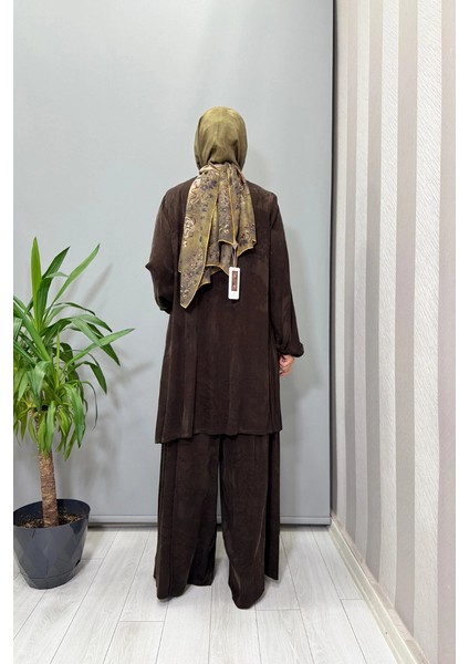 Cupro Jakar Tunik Takım Kahve 38010 modelleri