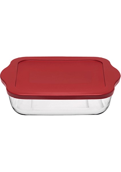 59034T00 Kapaklı Kare Borcam - 25X22 cm