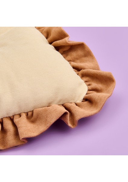 Soft Nora Sandalye Minderi - Bej / Kahverengi - 40X40 cm modelleri