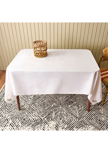Soft Fancy Granny Masa Örtüsü - Beyaz - 140X200 cm fiyatları