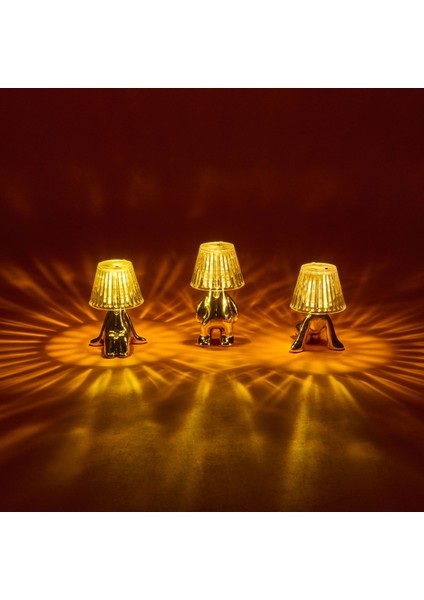 Mini Figürlü Masa Lambası - Asorti - 14 cm modelleri