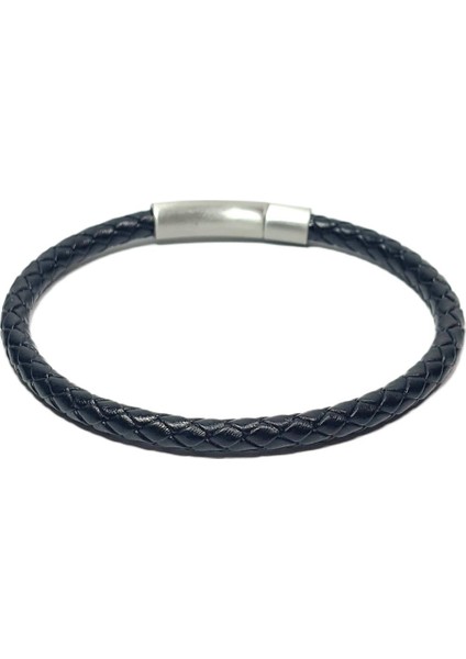 JTAW25BLK1640 Hakiki Deri Paslanmaz Çelik Kapama Labrodorit Doğaltaş ve Hematit Doğaltaş Siyah Gri Garantili Hediye Kutulu Janti Bileklik indirimleri