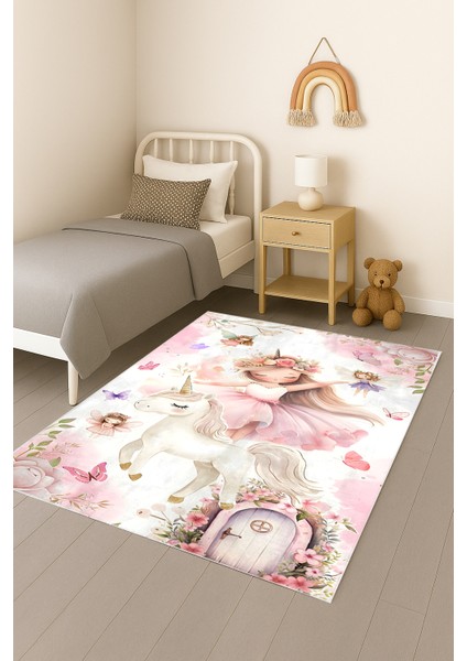 Peri Kız Unicorn Masalı Bambu Çocuk Odası Halısı fiyatları