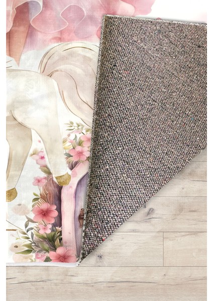 Peri Kız Unicorn Masalı Bambu Çocuk Odası Halısı