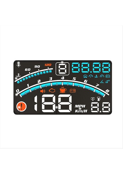 V41 Başlık Ekran Aracı Obdıı Euobd 5 5in Ön Cam Projektör Hud Ekran Vardiya Hatırlatma Su Sıcaklığı Rpm Km/s (Yurt Dışından) fırsatları