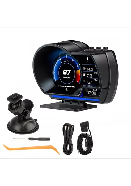 Araba Kafası Yukarı Ekran Obd Iı+Gps Akıllı Gösterge Çözünürlüklü Hız Göstergesi Obd Hata Kodu Eliminasyon Güvenli Sürüş (Yurt Dışından)