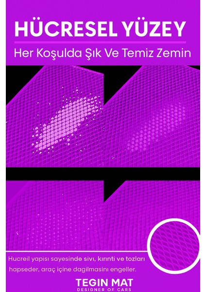Dacia Logan 2004-2012 Aracınıza Özel Eva Paspas Mor | Kaymaz ve Yıkanabilir Taraftar Oto Paspas indirimleri