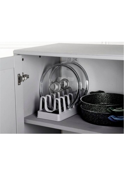 Tencere Kapağı Organizeri - 6 Bölmeli Tencere Kapak Rafı modelleri