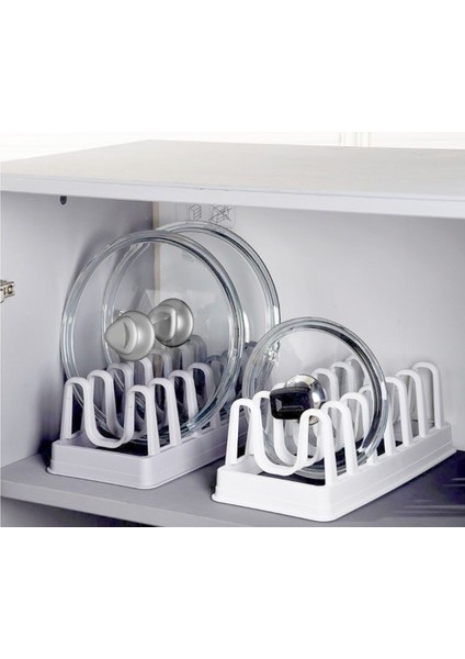 Tencere Kapağı Organizeri - 6 Bölmeli Tencere Kapak Rafı fırsatları