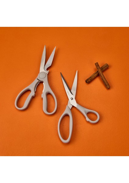 Çok Amaçlı 2'li Mutfak Makası Seti - Asorti - 25 cm